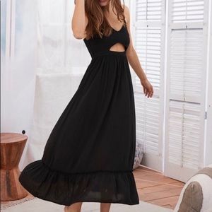 American Eagle Black Cutout Maxi Dress (NWOT)